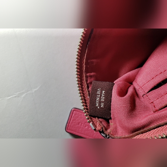 Coach Poppy Pink Zippered Wristlet - Picture 9 of 13